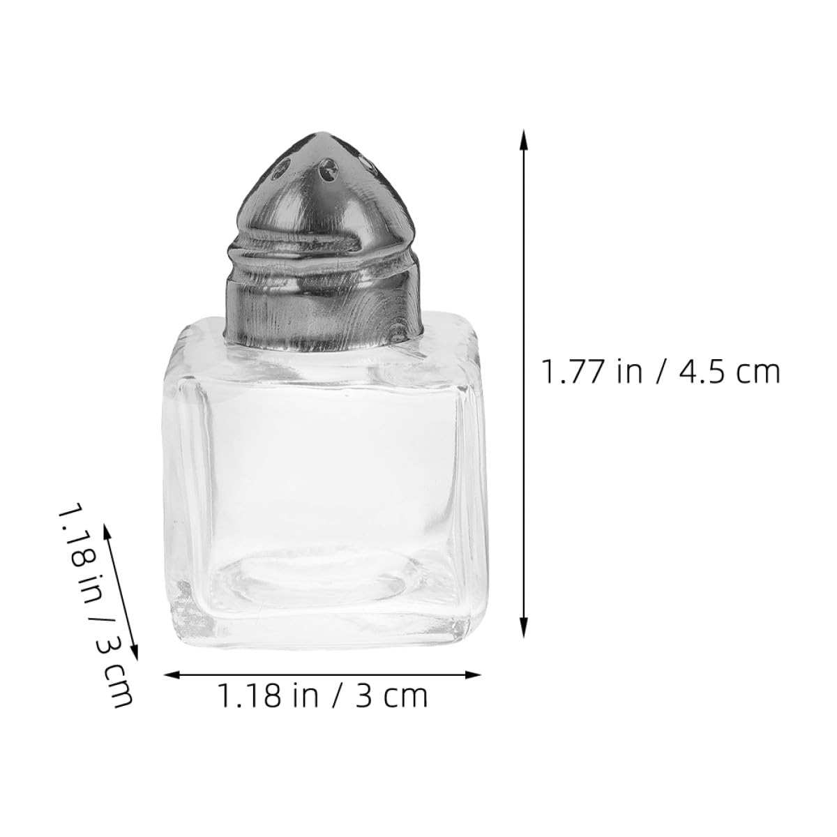 Ensemble de 4 Salières Miniatures en Verre Trous, Légères et Incassables, Cuisine et Activités Extérieures