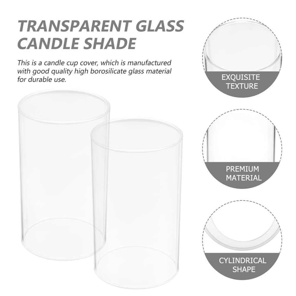 Portacandele trasparente Copri candele in trasparente Maniche: 2 pezzi Chandelier Socket Covers Cilindro Aperto Vasi Lampade Shades Sostituzione Portacandele Chiaro