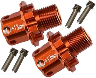 Aluminum 13mm Hex Adapters for Arrma Typhon / Talion / KRATON / SENTON / Outcast / Notorious / Infraction / Limitless - 1Pr Set Orange