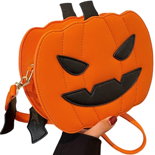 Girls Cute Little Shoulder Purse for Theme Party - PU Leather Pumpkin Crossbody3