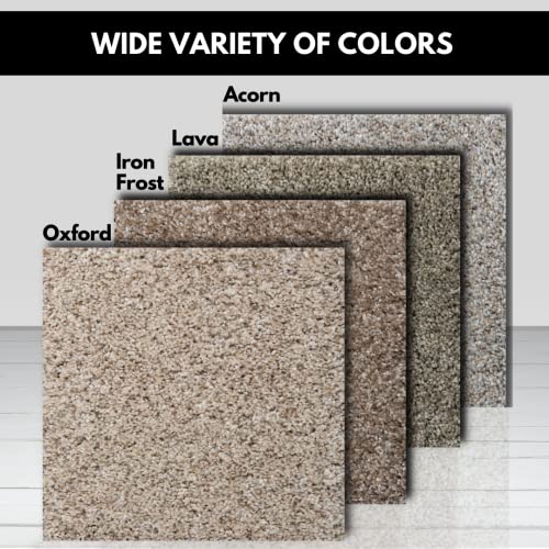 Smart Squares Easy Street Premium Residential Soft Padded Carpet Tiles 8X8 Inch, Seamless Appearance, Peel And Stick For Easy Diy Installation, Made In The Usa (Sample,720 Oxford) #TOP5