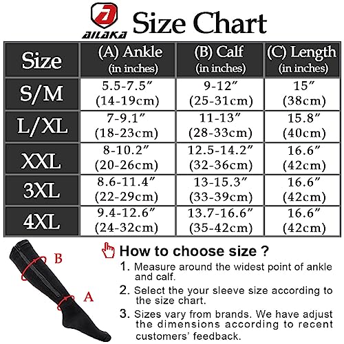 Ailaka Medical 15-20 mmHg Zipper Compression Socks Women Men3