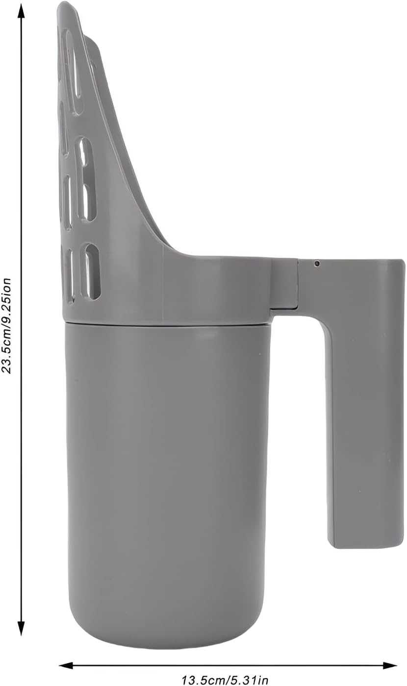 2 in 1 Cat Litter Scoop with Holder Waste Can with 1 Roll Trash Bag image 2