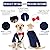 Dog Tuxedo Suit for Small Medium Large Breed, Formal Dog Tuxedo Vest Set with Detachable Bow Ties Collar & Bandana Scarf, Gentle Pet Costume/Dress/Clothes/Shirt for Wedding Birthday Party Blue