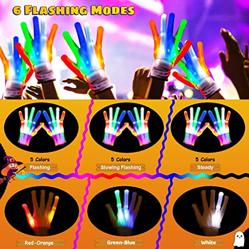 Swemned Halloween Mask Led Light Up Purge With Gloves, Scary Glow Costume El Wire For Men Women Kids Festival Cosplay Masquerade Parties Carnival, Multicolour Red & Blue -New (New-S1) #TOP3