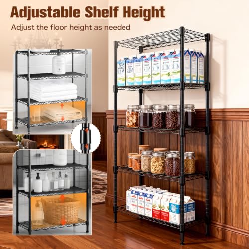 Heavy Duty Metal Wire Rack DROPS TO to (works on Silver of 5 Tier, 6.89＂ L x30.31＂ W x 14.37＂ H and 1 Tier, 30＂ L x 13.98＂ W x 15＂ H) - image 6