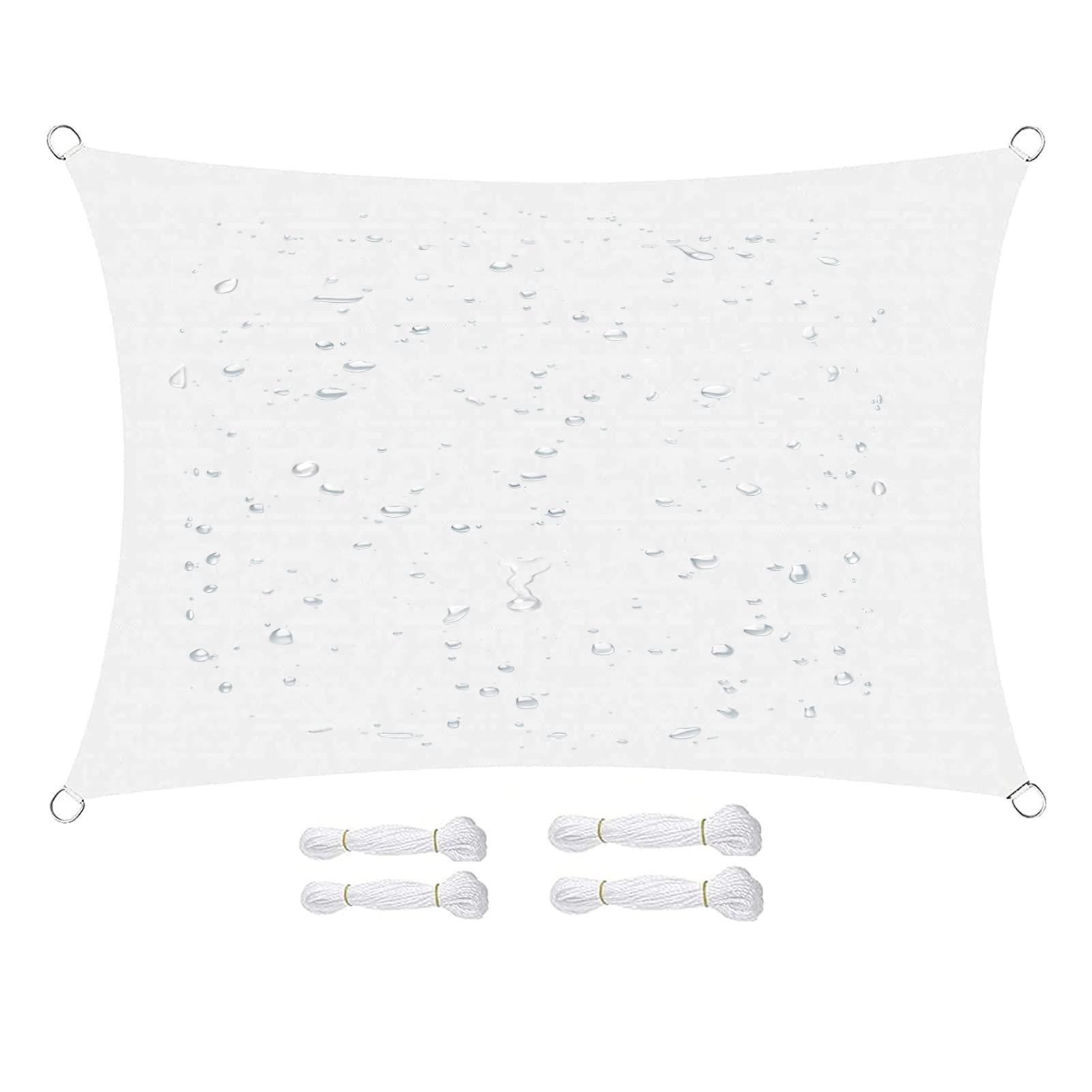 Voile d'ombrage imperméable et anti-UV de 0,9 x 6,1 m, tissu d'ombrage robuste pour terrasse, pelouse, terrasse, protection solaire d'extérieur de qualité commerciale, coupe-vent