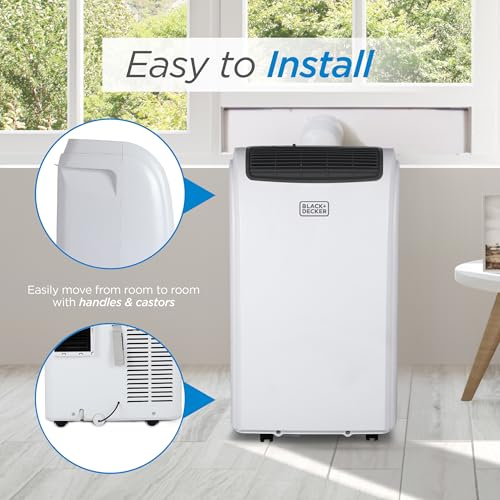 BLACK+DECKER Smart Portable Air Conditioner, 12,000 BTU for Rooms up to 550 Sq. Ft., Smart Portable AC with Follow Me Remote and Window Kit, BPACT12WT, White - Image 7