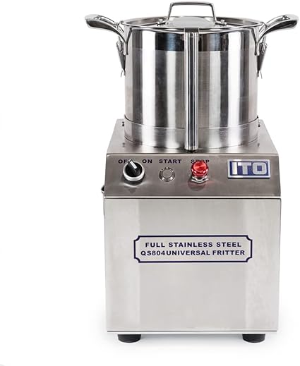 – 550W Electric 4L Stainless-Steel, Commercial Grade Food Chopper Processor Machine - Kitchen Fritter - 1400RPM High Output with Removable Blades - CE Certified
