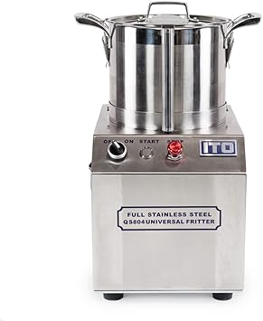 – 550W Electric 4L Stainless-Steel, Commercial Grade Food Chopper Processor Machine - Kitchen Fritter - 1400RPM High Output with Removable Blades - CE Certified