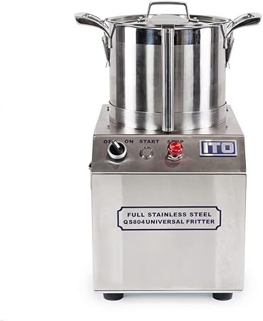 – 550W Electric 4L Stainless-Steel, Commercial Grade Food Chopper Processor Machine - Kitchen Fritter - 1400RPM High Output with Removable Blades - CE Certified
