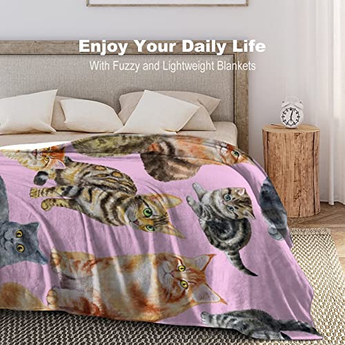Couverture polaire chat flanelle haut de gamme décorative de lit - 5