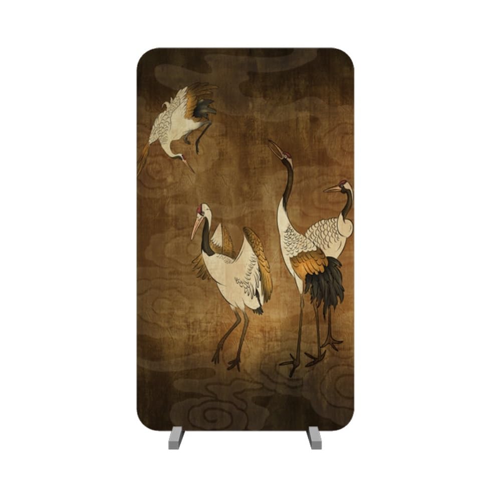 Privacy Screen Chinese Zen Screen Partition Living Room Decoration Movable Entrance Shielding Tea Retro Seat Room Divider