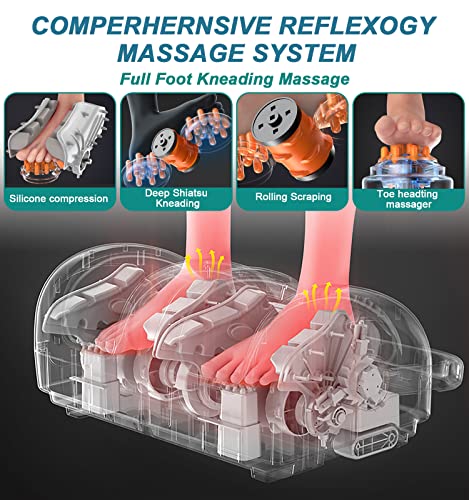 Tenpeek Foot Massager-Shiatsu Foot Massage Machine, 5-In-1 Massager-Kneading, Rolling, Scraping, Blood Circulation, Heating For Calf-Leg-Ankle Plantar Fasciitis, Pain Relief #TOP1