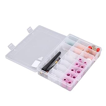 Alumina Nozzle Set, Multiple Models Standard Size TIG Welding Consumables Impact Resistant with O Rings for WP-17 WP-18 WP-26