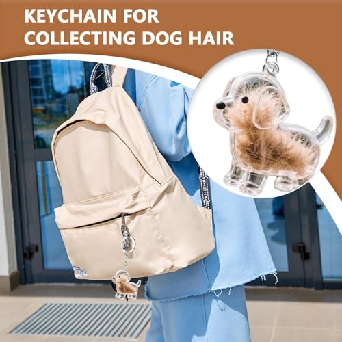 Generisch Süßer Schlüsselanhänger | Hundehaarsammler Auto-Schlüsselanhänger,Transparentes Anhänger Andenken Für Tierhaare, Wohndekoration Rückspiegel Zubehör