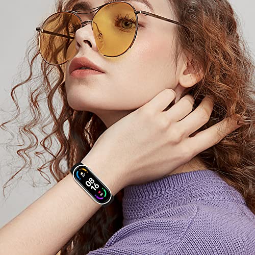 Th-some Correa para Xiaomi Mi Band 7/Mi Band 5, Silicona Pulseras de Repuesto para Xiaomi Mi Band 6, Reemplazable Suave Bracelet Deportivo Compatible con Xiaomi Mi Band 7/6/5/Amazfit 5