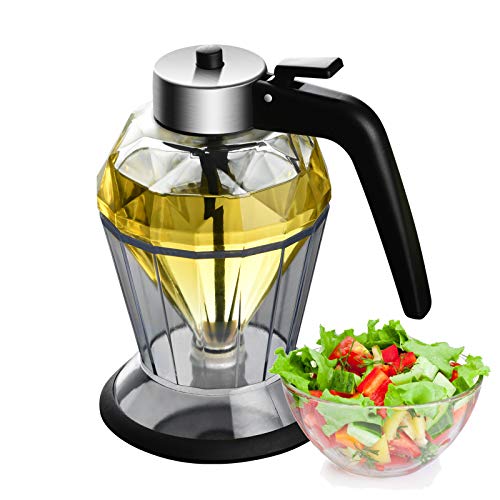 BEASYE Olive Oil Dispenser Glass Bottle, Drip Free Vinegar Dispensing, Superior Dispenser Non-Drip Spout,Non-Slip Handle Olive Oil Carafe Decanter for Kitchen Cooking -200ml/8oz（Not for honey)