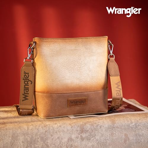 Image of Wrangler Crossbody Purses for Women Two Tone Crossbody Bags Women Purses and Handbags