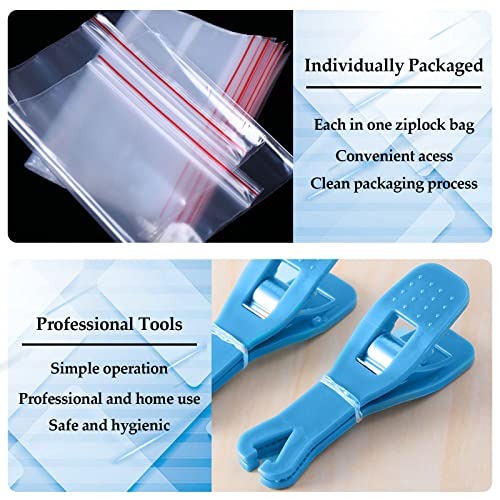 Body Piercing Clamps Tool - Usiriy 25PCS Disposable Triangle Body Piercing Needle Slot Forcep Clamp Piercing Clip Puncture Hemostatic Forceps Ear Nose Lip Navel Piercing Supplies Blue Plier (Triangle) - Thumbnail 4