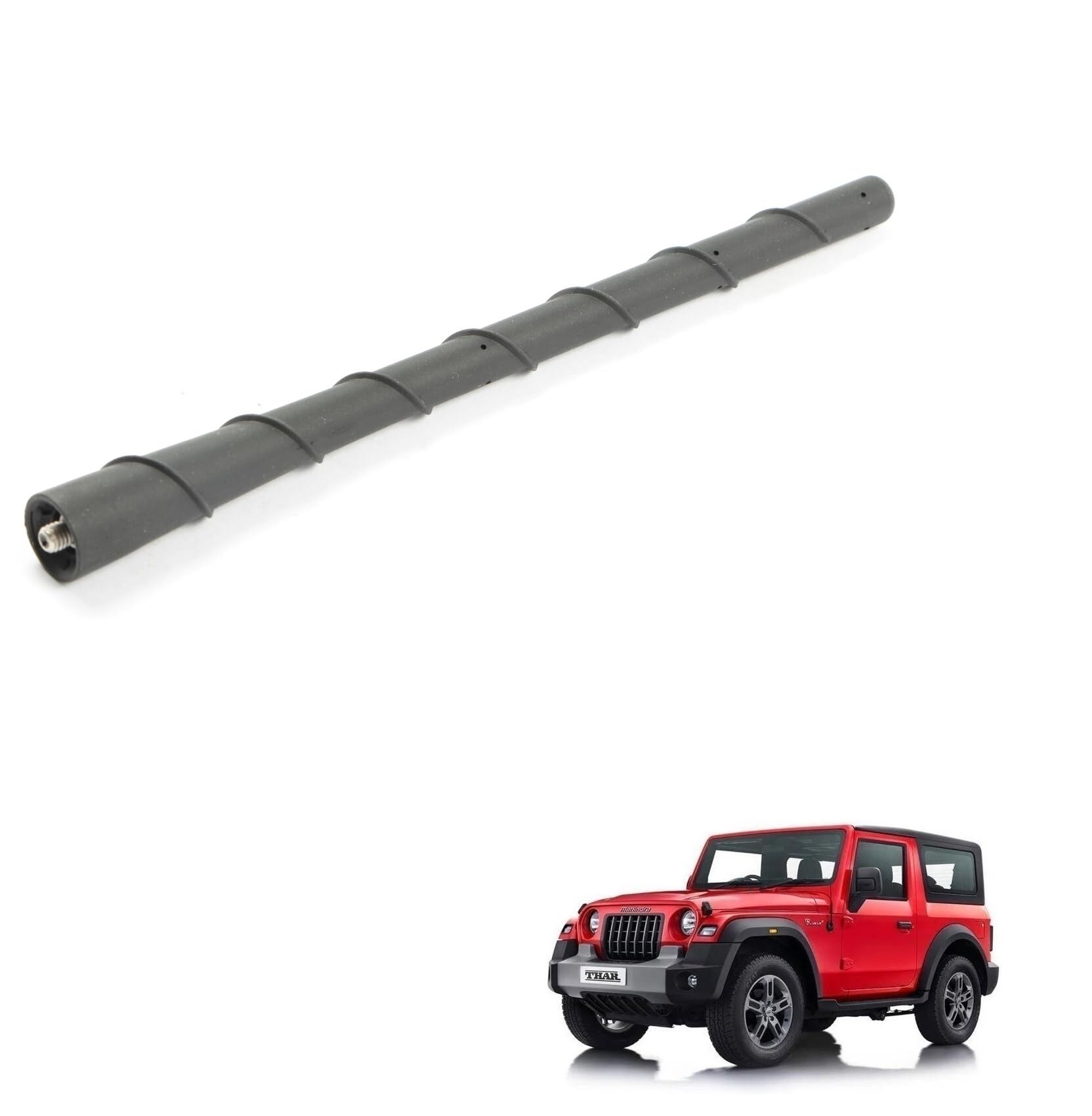 Kozdiko Car Antenna for Roof Black Colour Flexible for FM/AM Radia Compatible with Mahindra Thar (2021-Present)-image-3