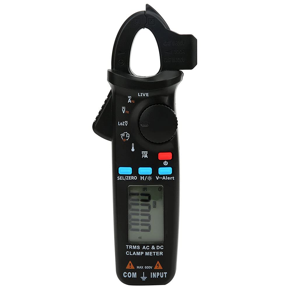 Pinza Amperimétrica, ACM91 True RMS Digital AC/DC Corriente Pinza Amperimétrica Multímetro Corriente AC/DC Voltaje Resistencia Capacitancia Frecuencia Medida de Temperatura