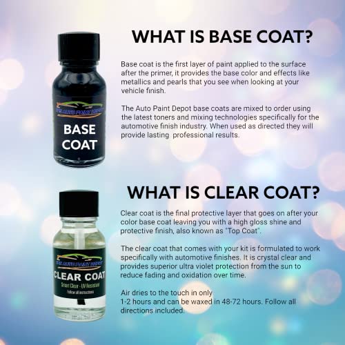 Auto Paint Depot Touch Up Paint For Hyundai Elantra,Sonata-Symphony Silver Y8 (All Years, All Models) Half Ounce With Clear Coat #TOP4