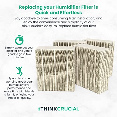 Think Crucial Replacement Humidifier Paper Wick Filters Compatible With Aircare Part # 1043 & Models Ep9500,Ep9700,Ep9800,Ep9R500,Ep9R700,Ep9R800 - Essick: 821000,826000,831000,Ss390Dwht (4 Pack) #TOP3