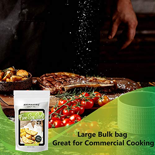 Aromasong 100% Natural Sea Salt From the Dead Sea, Fine Grain Table Salt, Large Bulk 2.43 Lb Resealable Bag, 100% Pure & Natural, Unrefined, Gluten Free, Sea Salt for Daily Cooking - Thumbnail 4