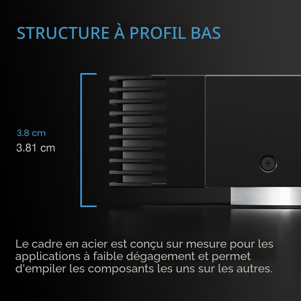 AC Infinity Aircom S10 Système de Ventilation Silencieux 43 cm pour récepteur, amplificateur, DVR, Composants AV Cabinet