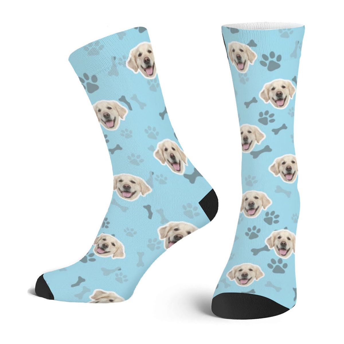 COLORSFORU Personalized Pet Face Socks for Men Women Kids, Custom Dog and Cat Socks, Christmas Socks Gift for Pet Lover
