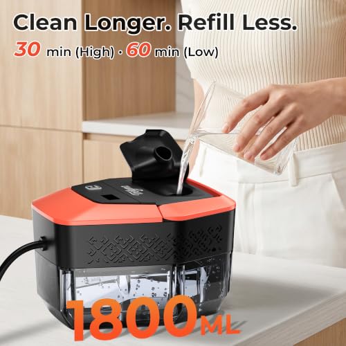 Trelyna 2500W Steam Cleaner,1.9 Quart Tank,3 Level Adjustable Handle — view 6