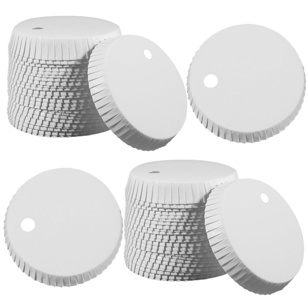 DECHOUS 200pcs Cups Cover for Paper Cups Disposable Paper Lids Round Shaped Design for Hotels Salons Beauty Parlors