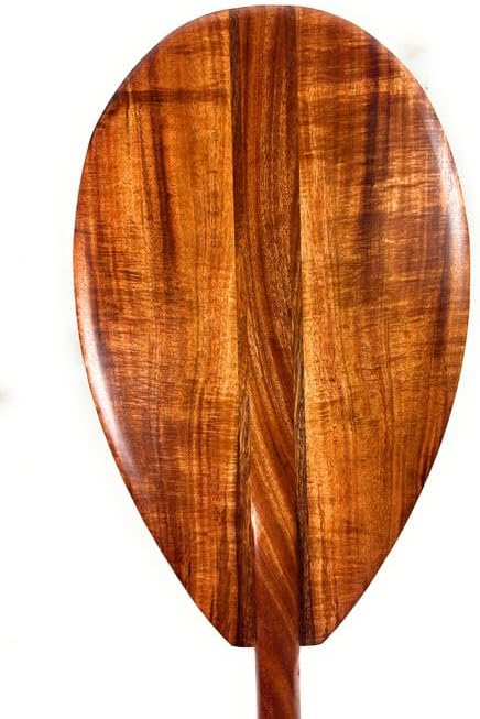 Tikimaster Deep Tone Premium Curly Koa Outrigger Paddle 50 inch with T-Handle | #koa7324