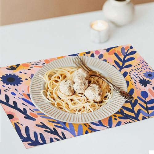 Sets de table faciles à nettoyer en PVC lavable antidérapant pour cuisine - 8