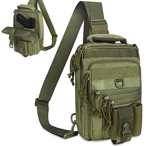 Degetmve Dual Pistol Holster Chest Bag Concealed Carry Sling Crossbody Tactical Range Gun Convertible Backpack Shooting Hunting #TOP3