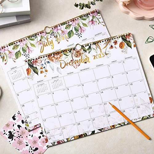 Wall Calendar 2023-2024 - Calendar 2023-2024, Jul 2023 - Dec 2024, 11.6'' X 14.8'', 18 Months Wall Calendar With Julian Date, Holidays Reminder, Golden Binding, Thick Paper, Large Writing Blocks #TOP1