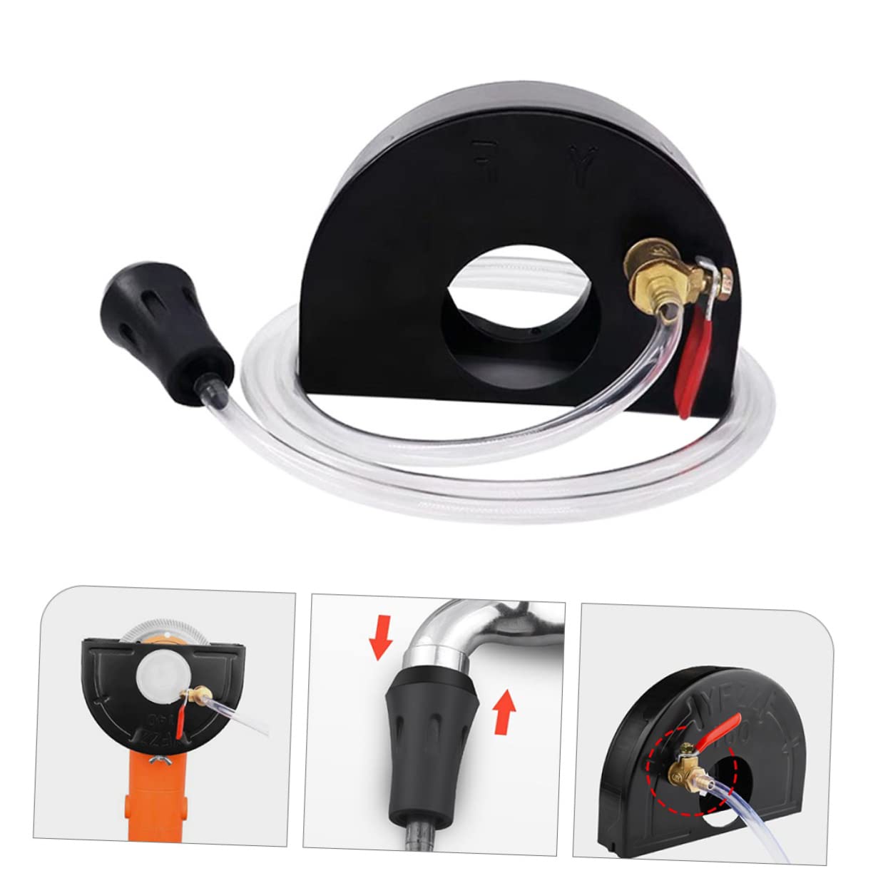 NUOBESTY Angle Grinder Protective Cover with Adjustable 90 Water Outlet Dust and Spark Shield Compatible with 5 Inch Grinders for Wood and MDF Cutting Safety - Image 3
