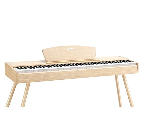 Do Piano 全80巻 CD付き DDP-80 PLUS 88 Key Weighted Wooden Digital Piano with Cover Donner