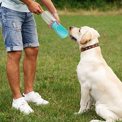 Makerfire Portable Dog Water Bottle 550ml, Dogs Travel Water Bottle, Pets Water Dispenser for Dog Cat Pet Outdoor Walking Travelling Drinking (Blue)