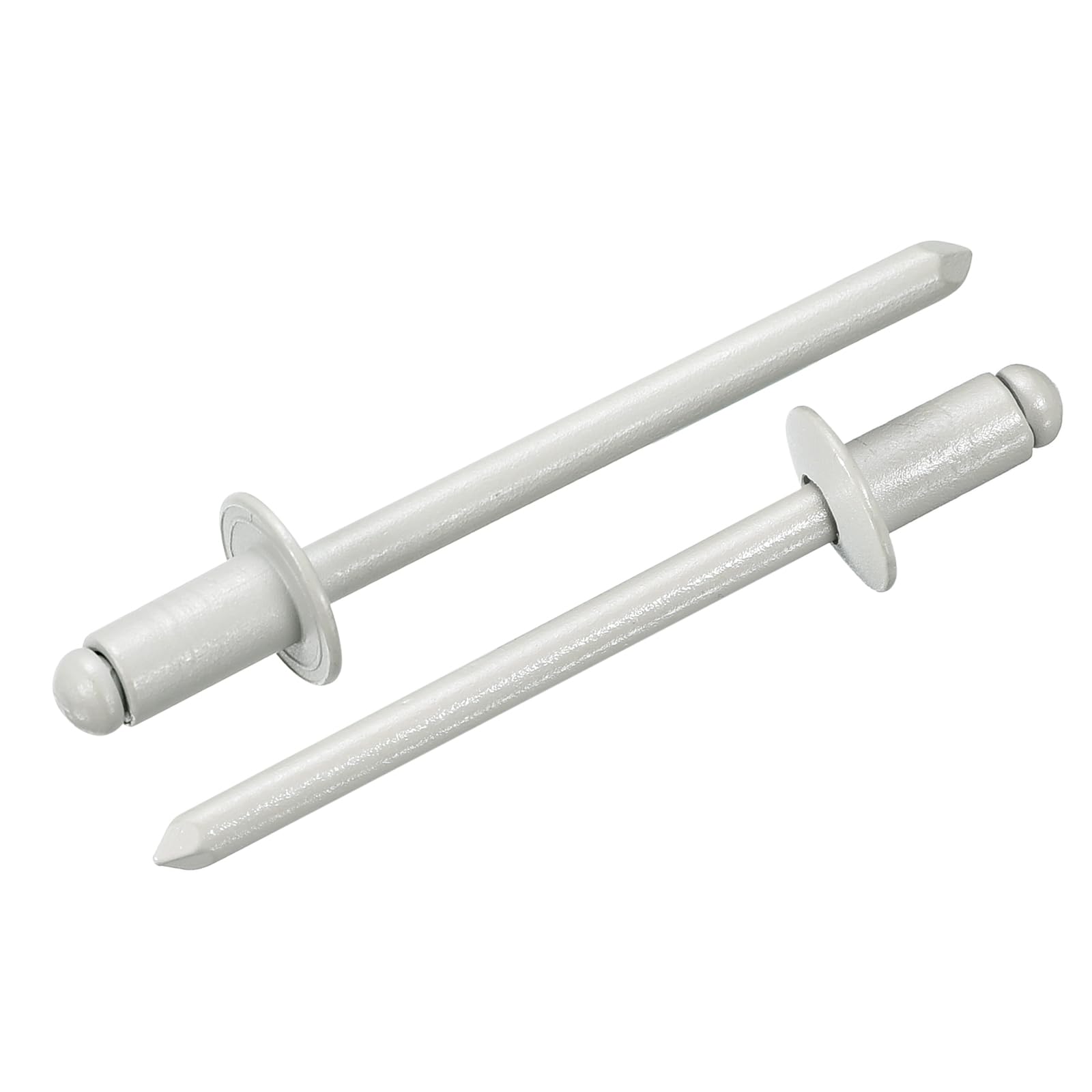 sourcing map 100Pcs 5/32"x5/16" Round Head Blind Rivets, Zinc-Plated Carbon Steel Grip and Mandrel Cap Blind Rivets, Grey