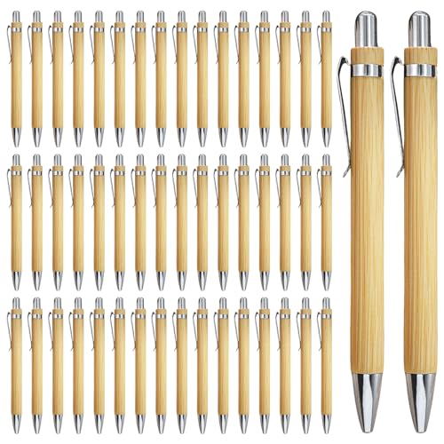 SPORWAY 50pcs Ballpoint Pen, Wooden Ballpoint Pen Bamboo Ballpoint Pen Set, Wooden Ballpoint Pen for Writing, Journaling, School, Office Supplies, Graduation Gift SPORWAY 50pcs Ballpoint Pen, Wooden Ballpoint Pen Bamboo Ballpoint Pen Set, Wooden Ballpoint Pen for Writing, Journaling, School, Office Supplies, Graduation Gift