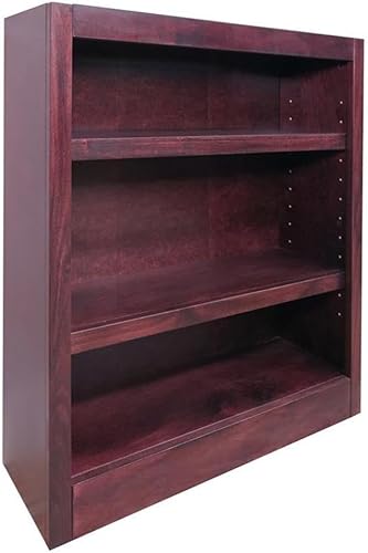 Miniatura 8 de Concepts In Wood Midas - Estantería de tres estantes de 36 pulgadas de alto, acabado de roble medio