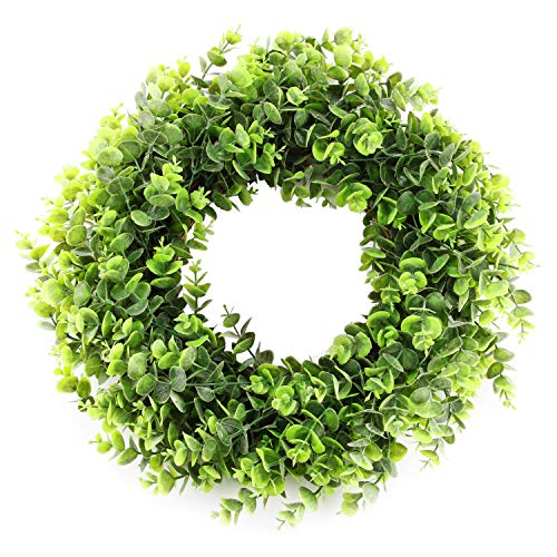 Hilbertbrook Wreaths for Front Door,16''-17'',Gift Box with Greeting Card, Eucalyptus Door Wreath