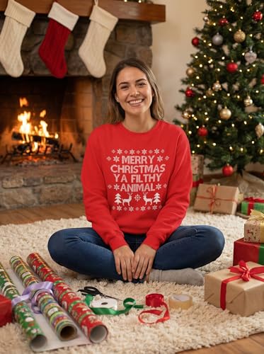 Ugly Christmas Sweatshirts For Adults Funny Holiday Season Crewnecks With Movie Quotes And Designs 3 Ugly Christmas Sweatshirts For Adults Funny Holiday Season Crewnecks With Movie Quotes And Designs - Image 4