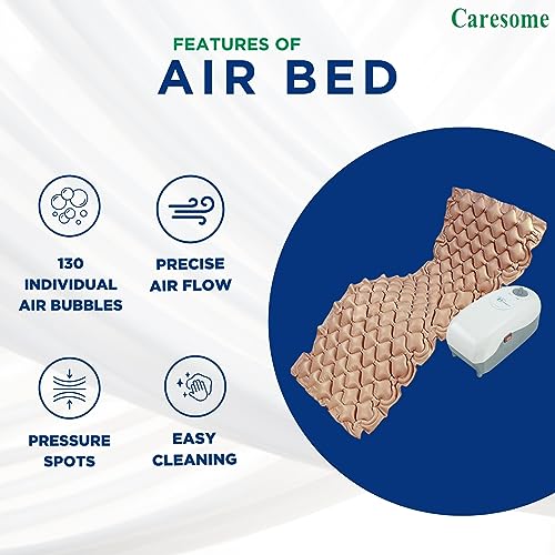 Image of Air Mattress Therapy for Bed Sores Anti-Decubitus|Bubble Mattress| Anti-Bedsore Air Mattress with Compressor Inflatable Air Bed (Cream)