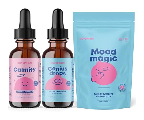 JoySpring Saffron & Magnesium for Kids – Genius Focus Supplement Bundle