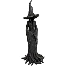 Cracker Barrel Witch Statue, Gothic Halloween Resin Figurine, Halloween Witch Figurines, Indoor Tabletop Display Figure, Home Office Holiday Party Decoration Ornament 8''