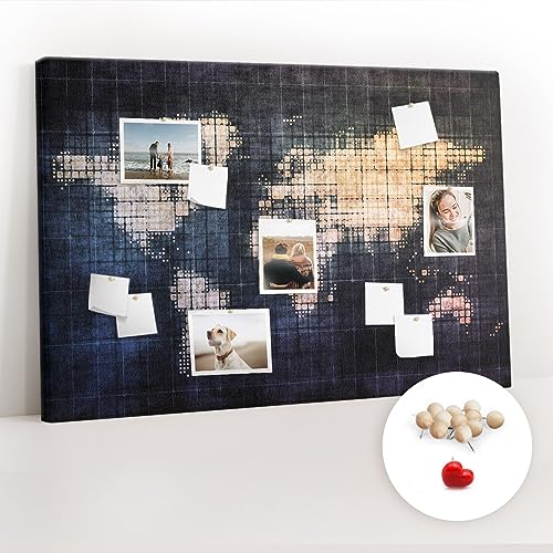 Planche horizontale en liège décoratif grand format 120x80 avec cadre en bois
