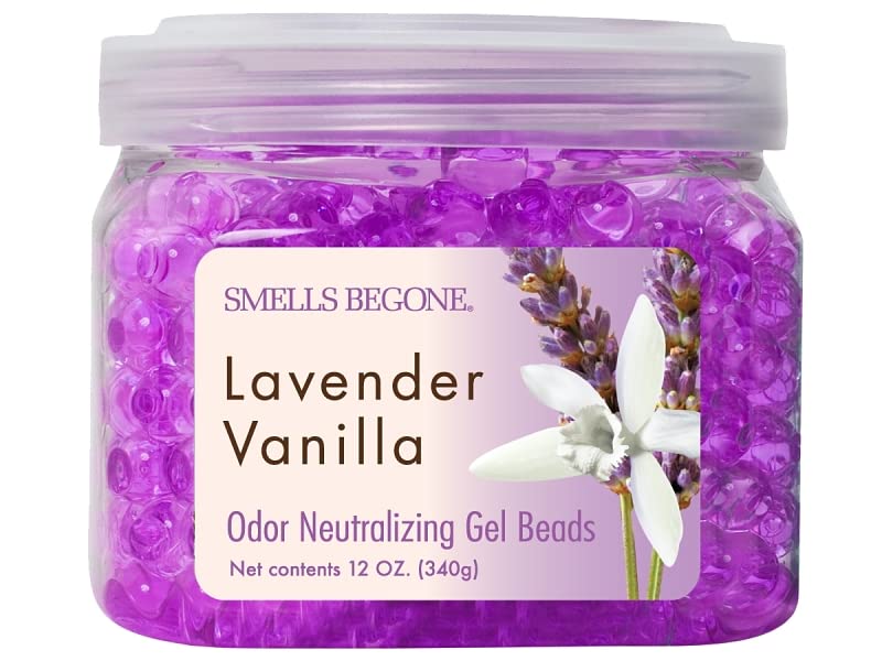 4 pack -Smells Begone 52612 Odor Neutralizing Gel 12 oz Jar Lavender Vanilla